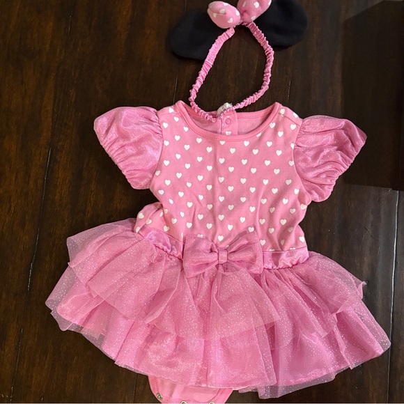 Disney Other - Disney Minnie Mouse Baby Girl 12-18 Months Pink Sparkle Tutu Dress Costume